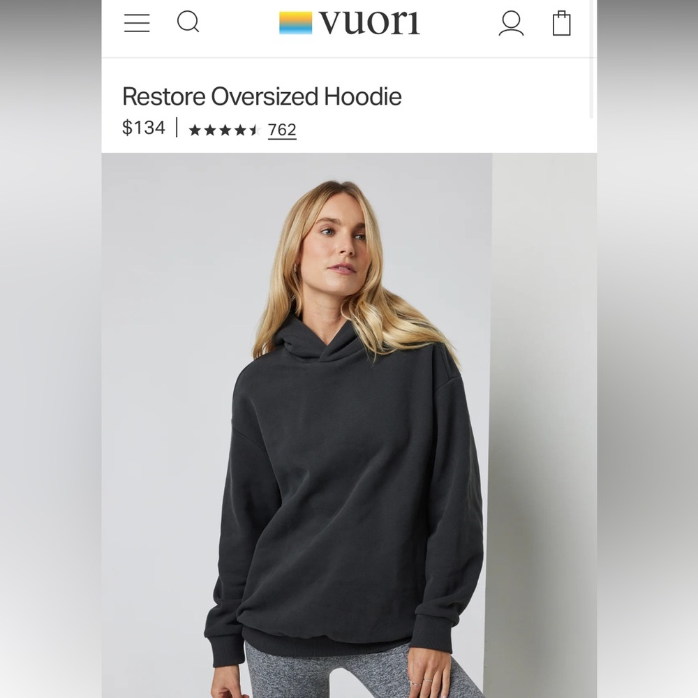 Vuori Women's Gray Hoodie